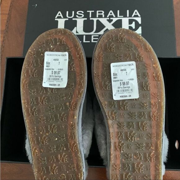 Australia luxe collective genuine soft shearling sling back mule sleeper Size 7 - Picture 8 of 10